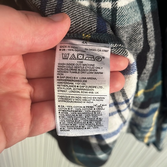 Plus size green Old Navy flannel pajama set - Picture 6 of 8